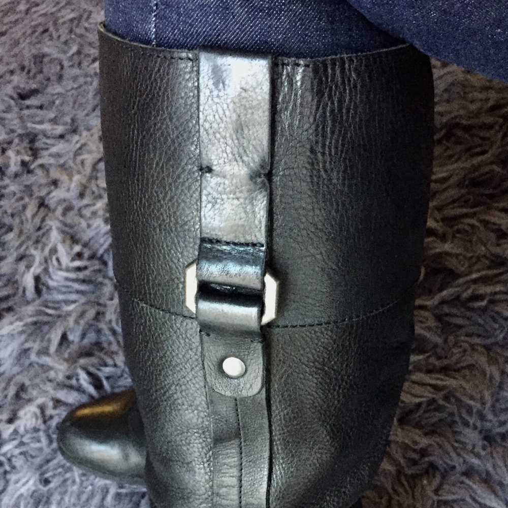 Nine West HARDTOGETTO black leather boots 8.5 - Picture 6 of 6